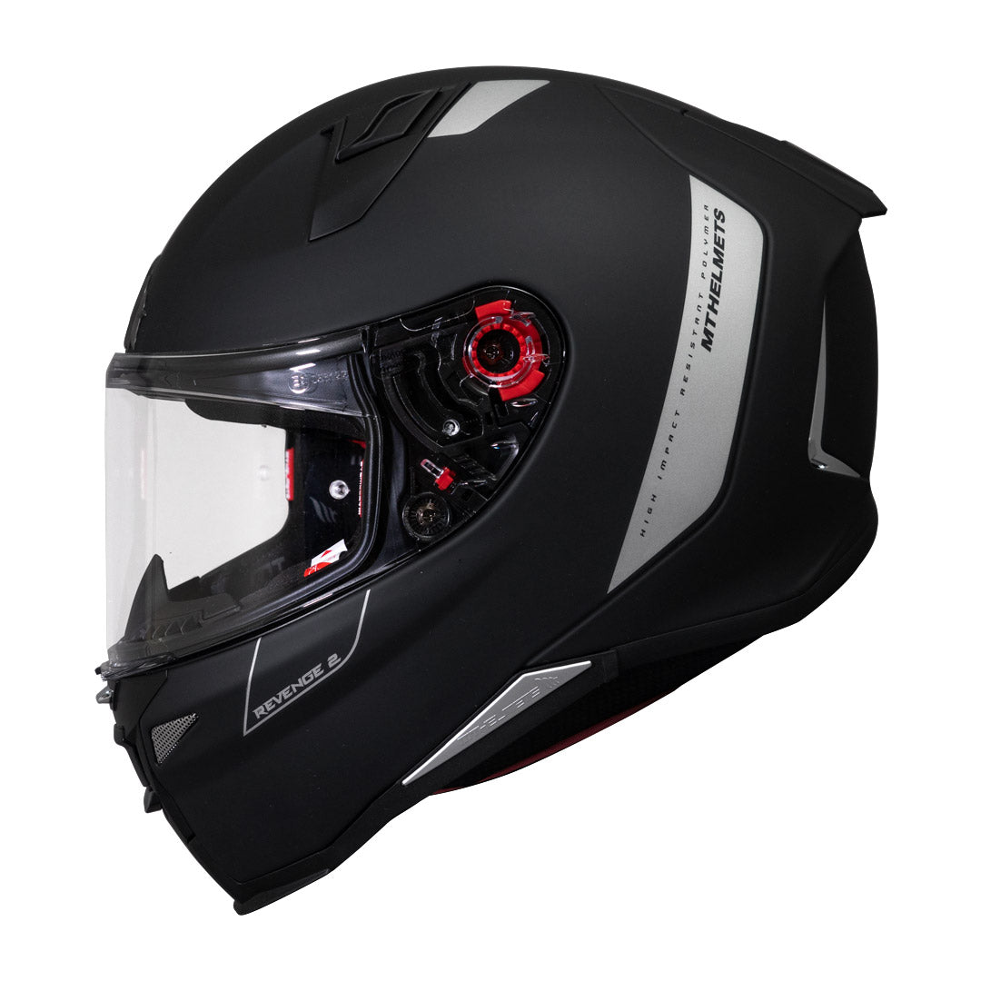 Casco de Moto MT Helmets Revenge 2 Solid A1 Negro Mate+ Mica Dark de r – Bikesport  Chile