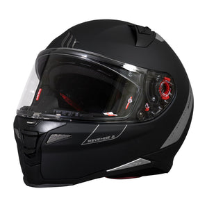 Casco de Moto MT Helmets Revenge 2 Solid A1 Negro Mate+ Mica Dark de regalo