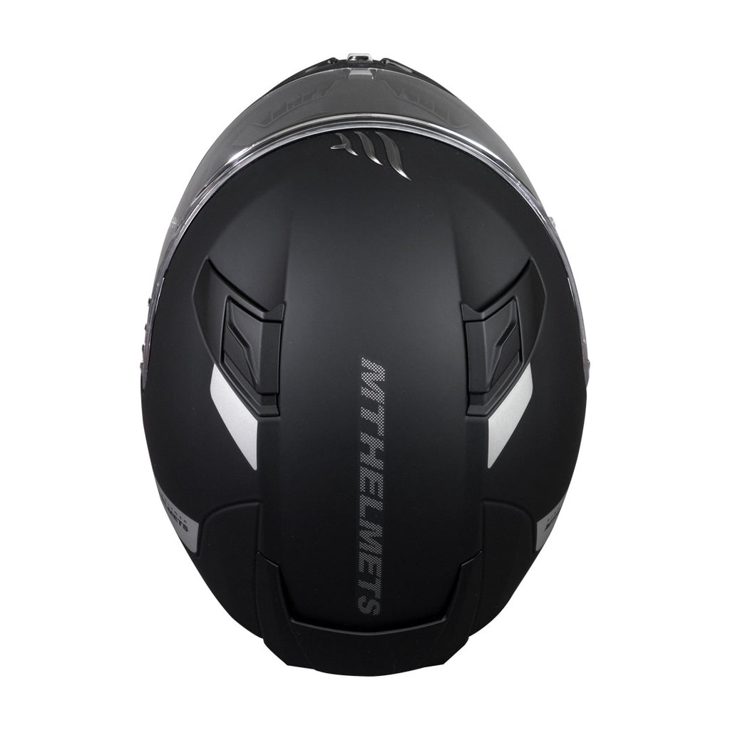 Casco de Moto MT Helmets Revenge 2 Solid A1 Negro Mate+ Mica Dark de regalo