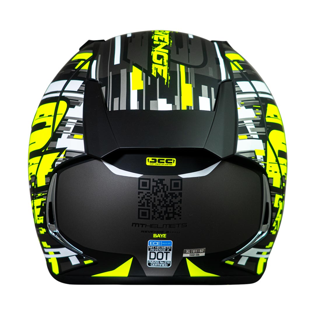 Casco de Moto MT Helmets - Revenge 2 Baye A1 Negro Mate+ Mica Dark