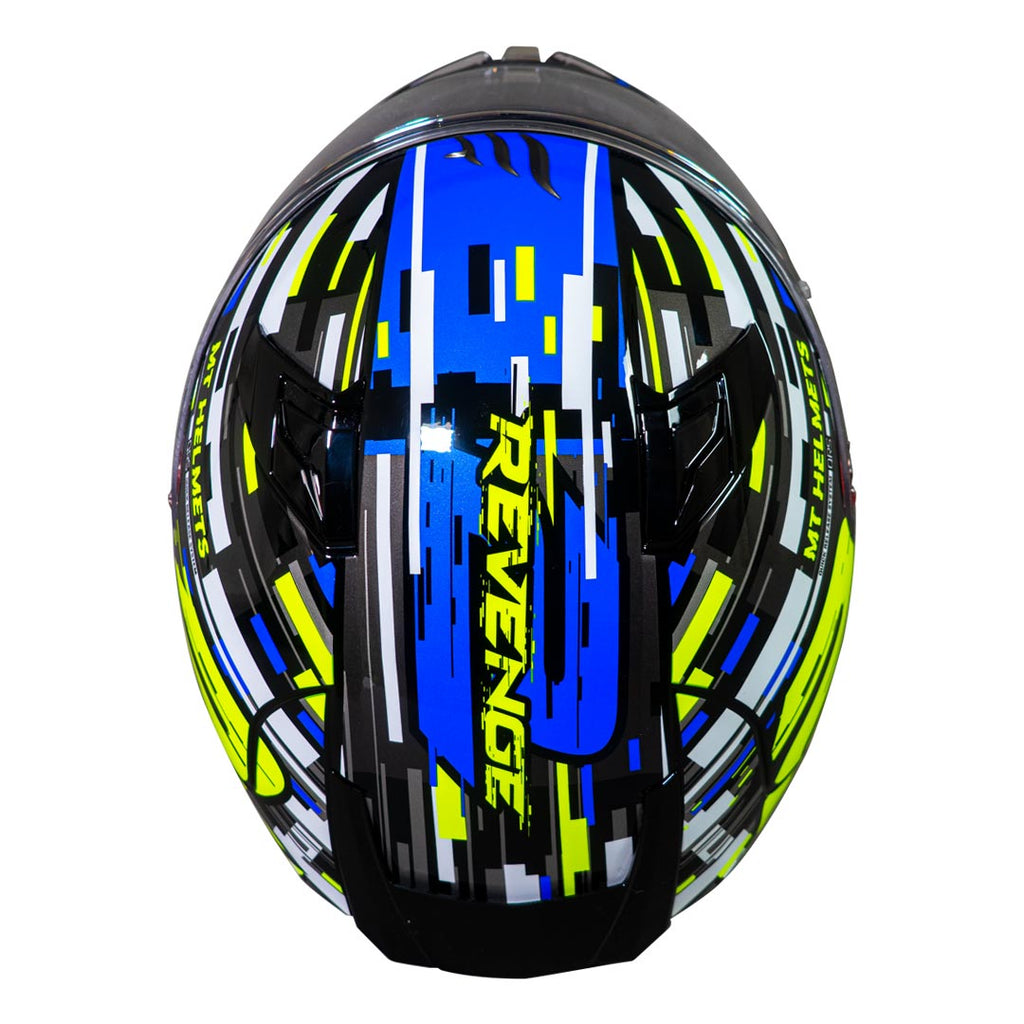 Casco de Moto MT Helmets - Revenge 2 Baye A7 Azul Brillo+ Mica Dark de regalo