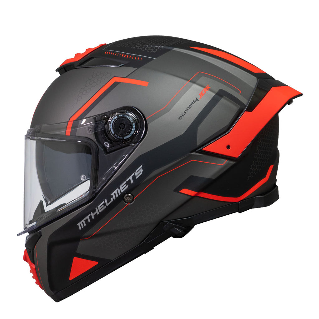 Casco MT Helmets Thunder 4 SV Jerk B5 Rojo Mate + Pinlock Incluido