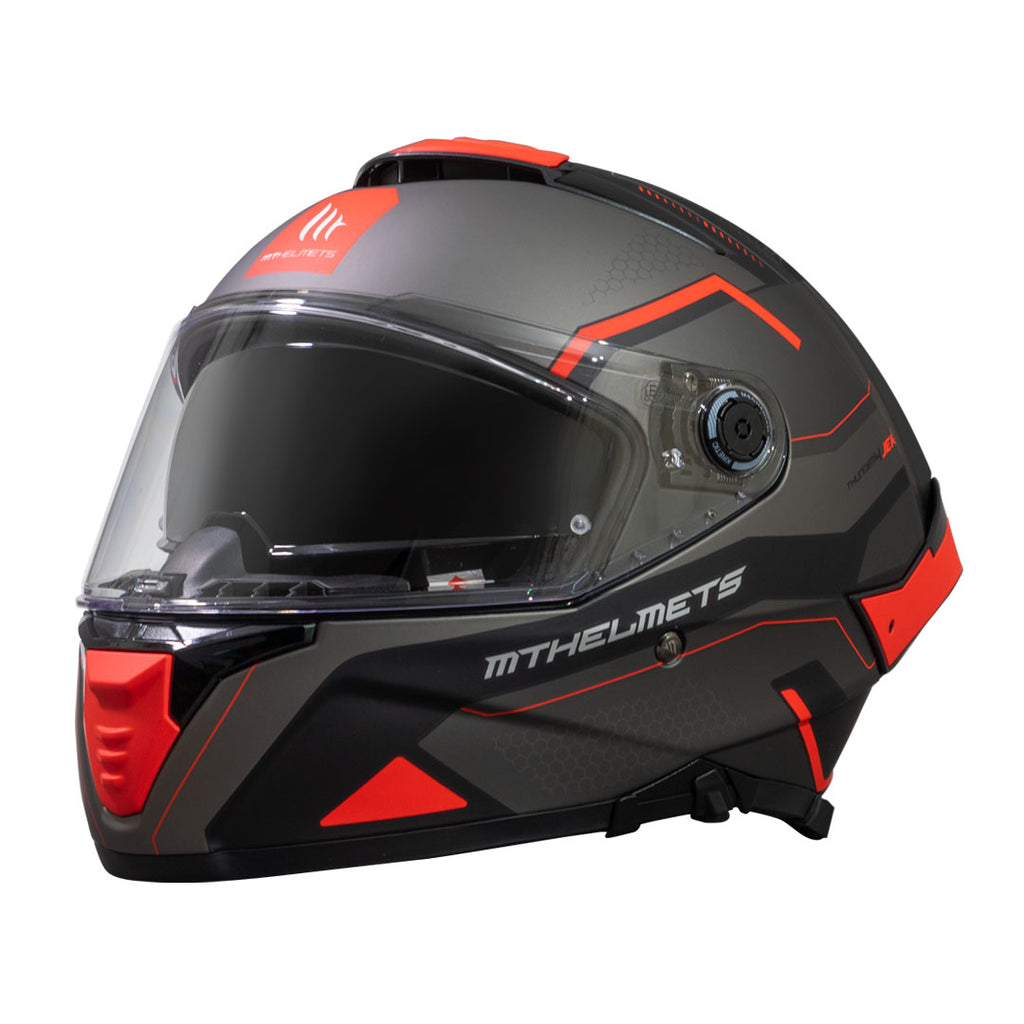 Casco MT Helmets Thunder 4 SV Jerk B5 Rojo Mate + Pinlock Incluido