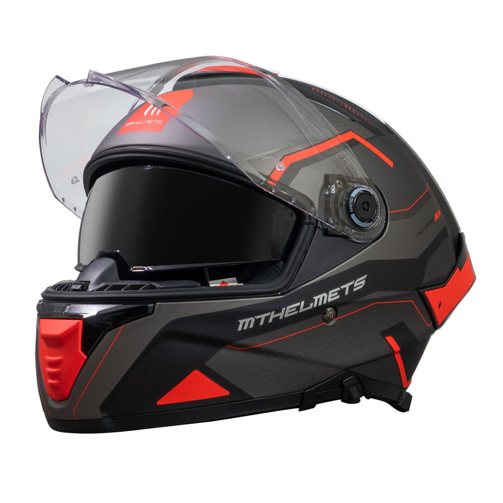 Casco MT Helmets Thunder 4 SV Jerk B5 Rojo Mate + Pinlock Incluido