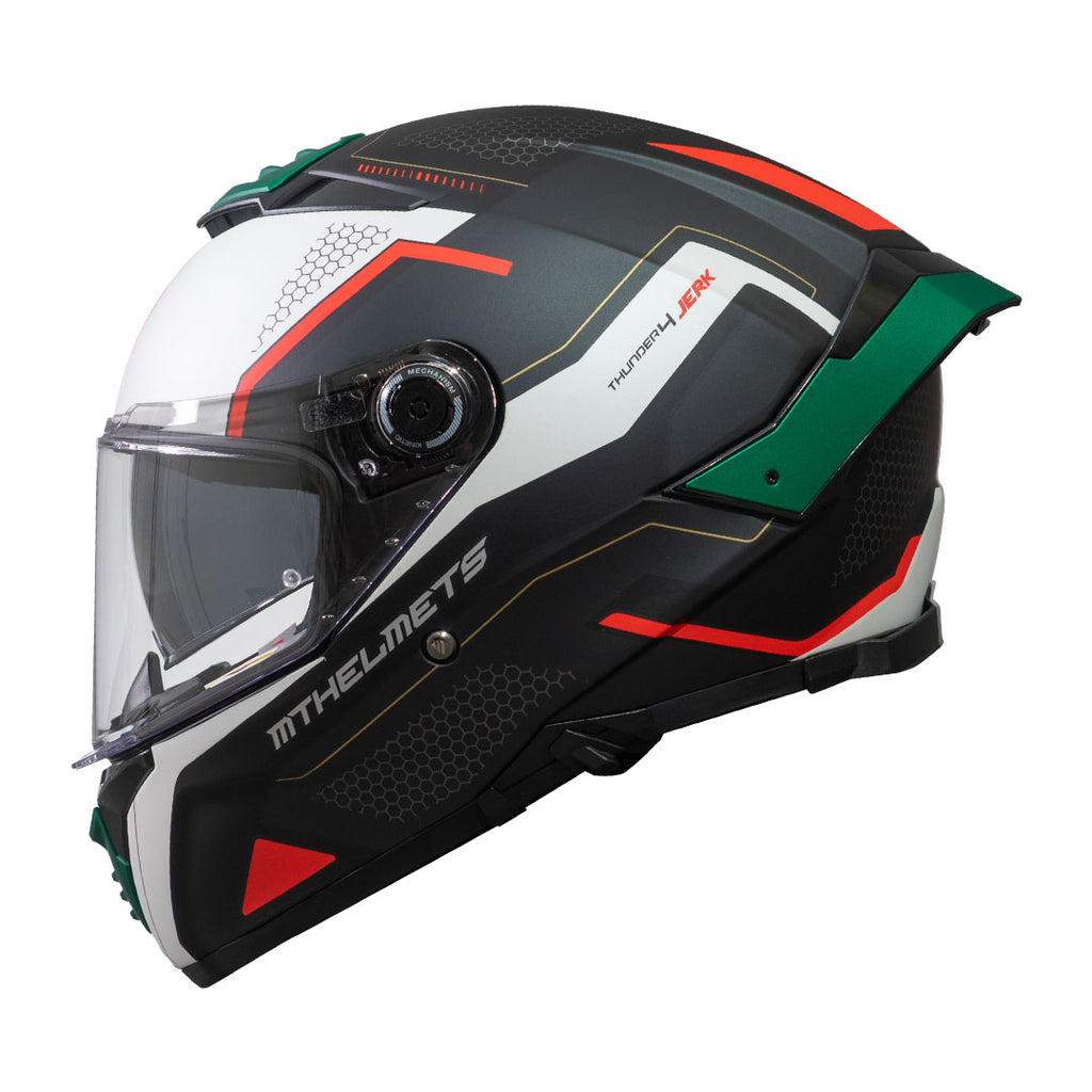 Casco MT Helmets Thunder 4 SV Jerk B6 Verde Perla Mate + Pinlock Incluido