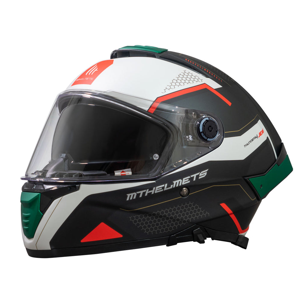 Casco MT Helmets Thunder 4 SV Jerk B6 Verde Perla Mate + Pinlock Incluido