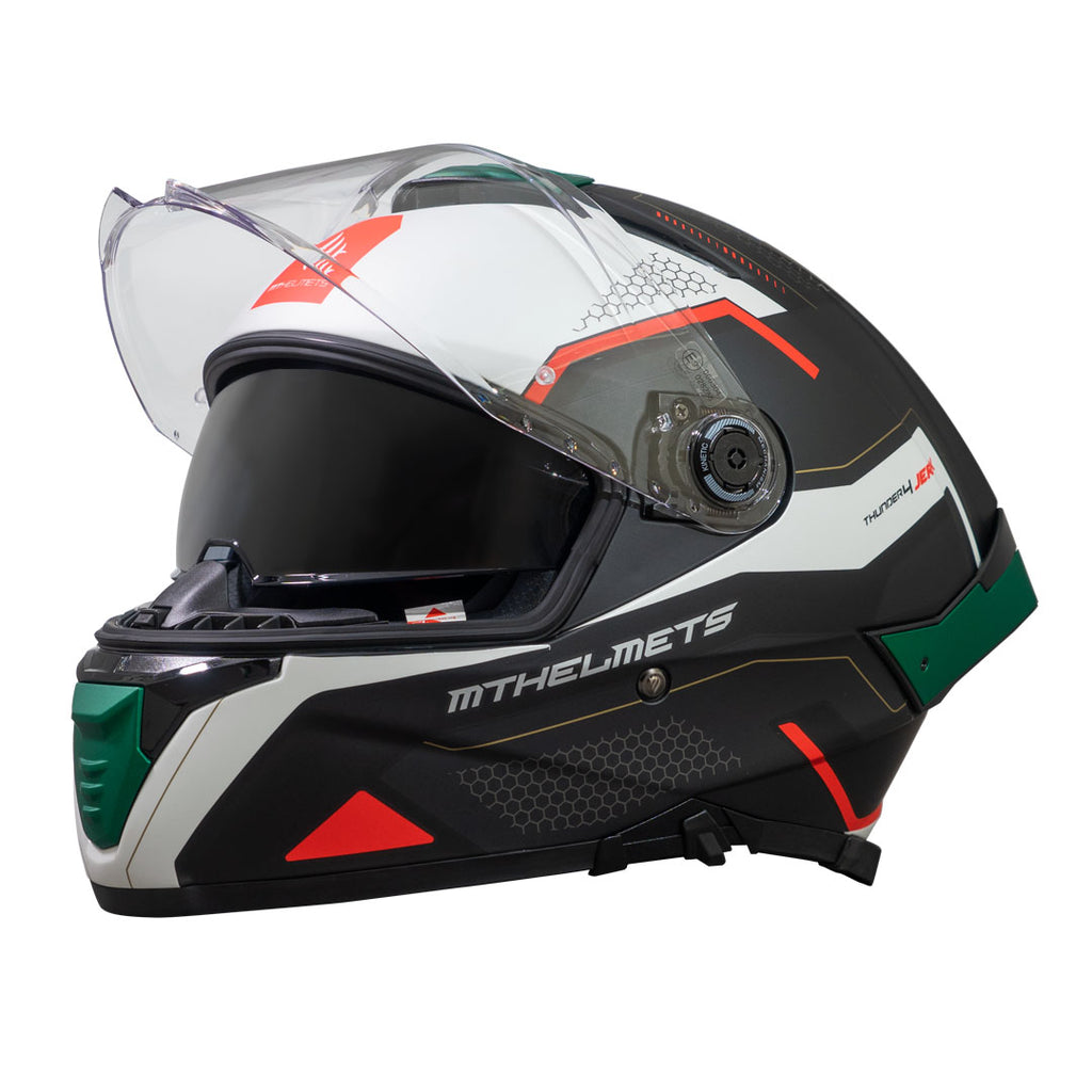 Casco MT Helmets Thunder 4 SV Jerk B6 Verde Perla Mate + Pinlock Incluido