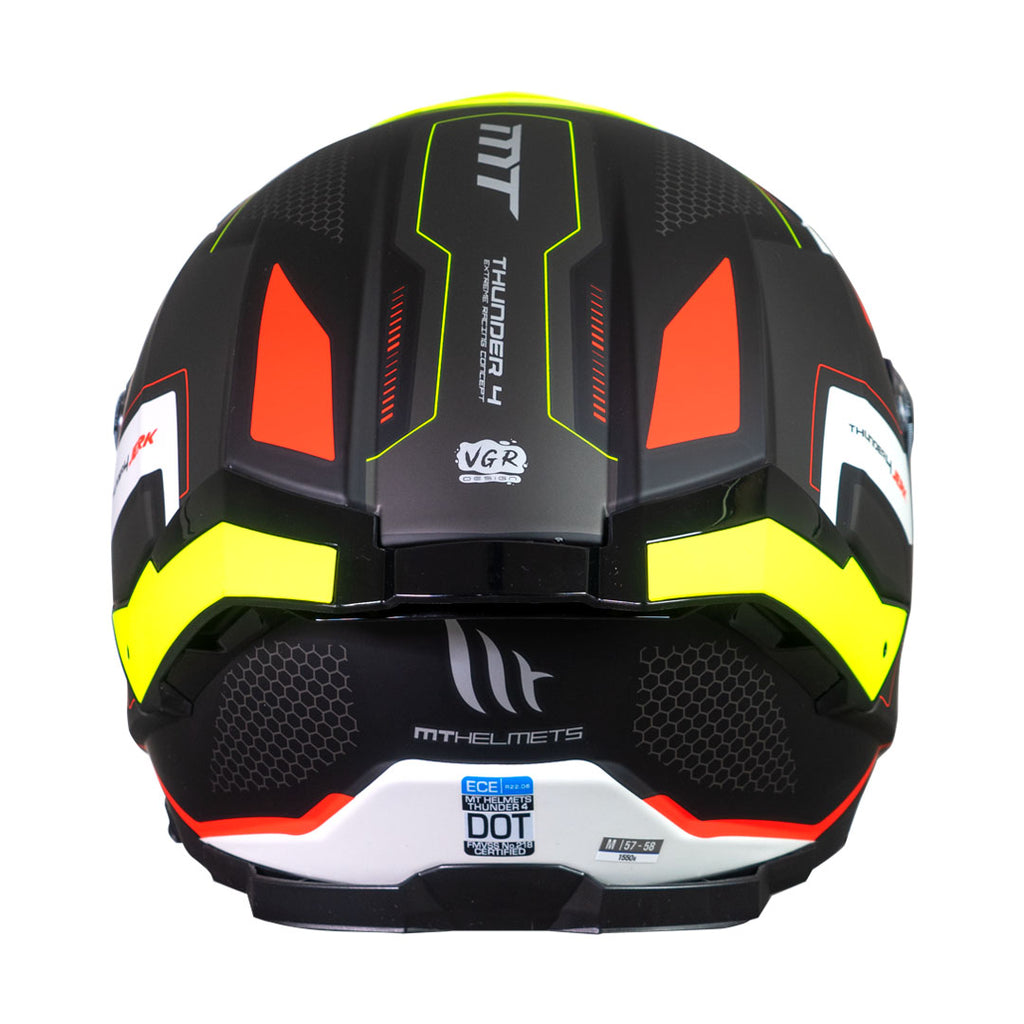 Casco MT Helmets Thunder 4 SV Jerk D3 Amarillo Fluor Perla + Pinlock Incluido