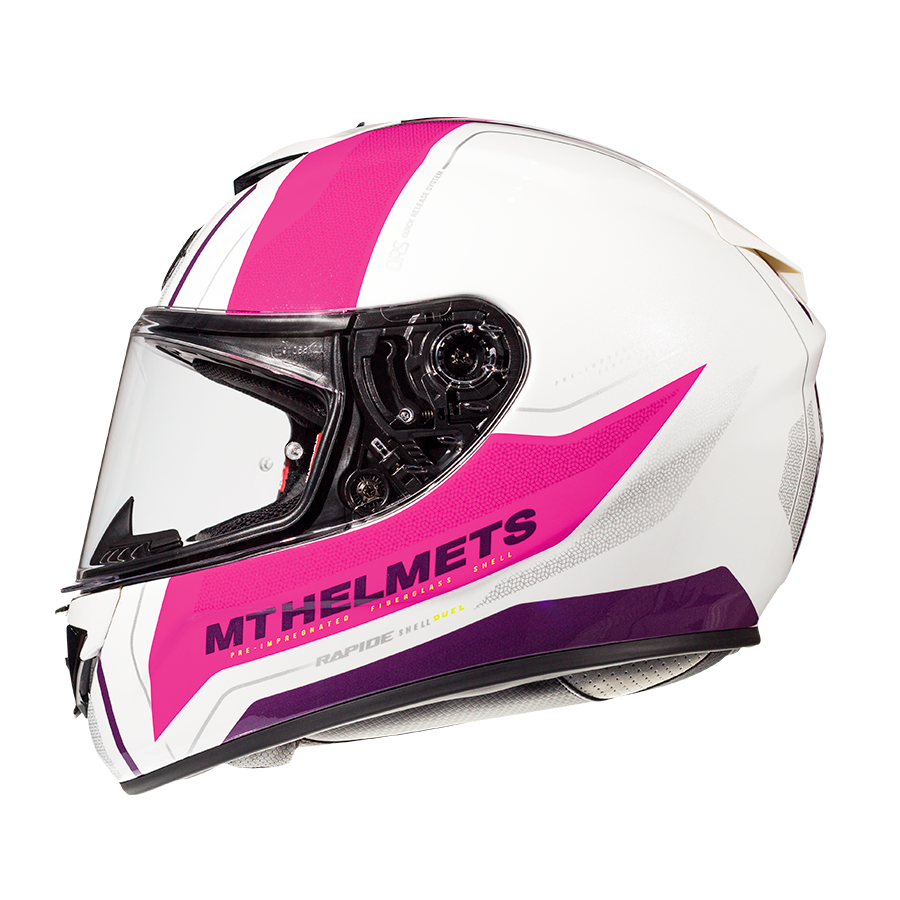 Casco de Moto MT Rapide Duel H9 Rosa/Perla Brillo