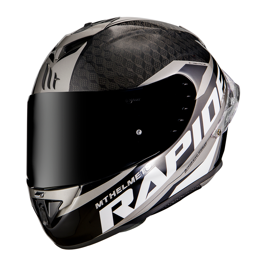 Casco de Moto MT Helmets Hummer Quo C9 Rosa Brillo + Pantalla Dark