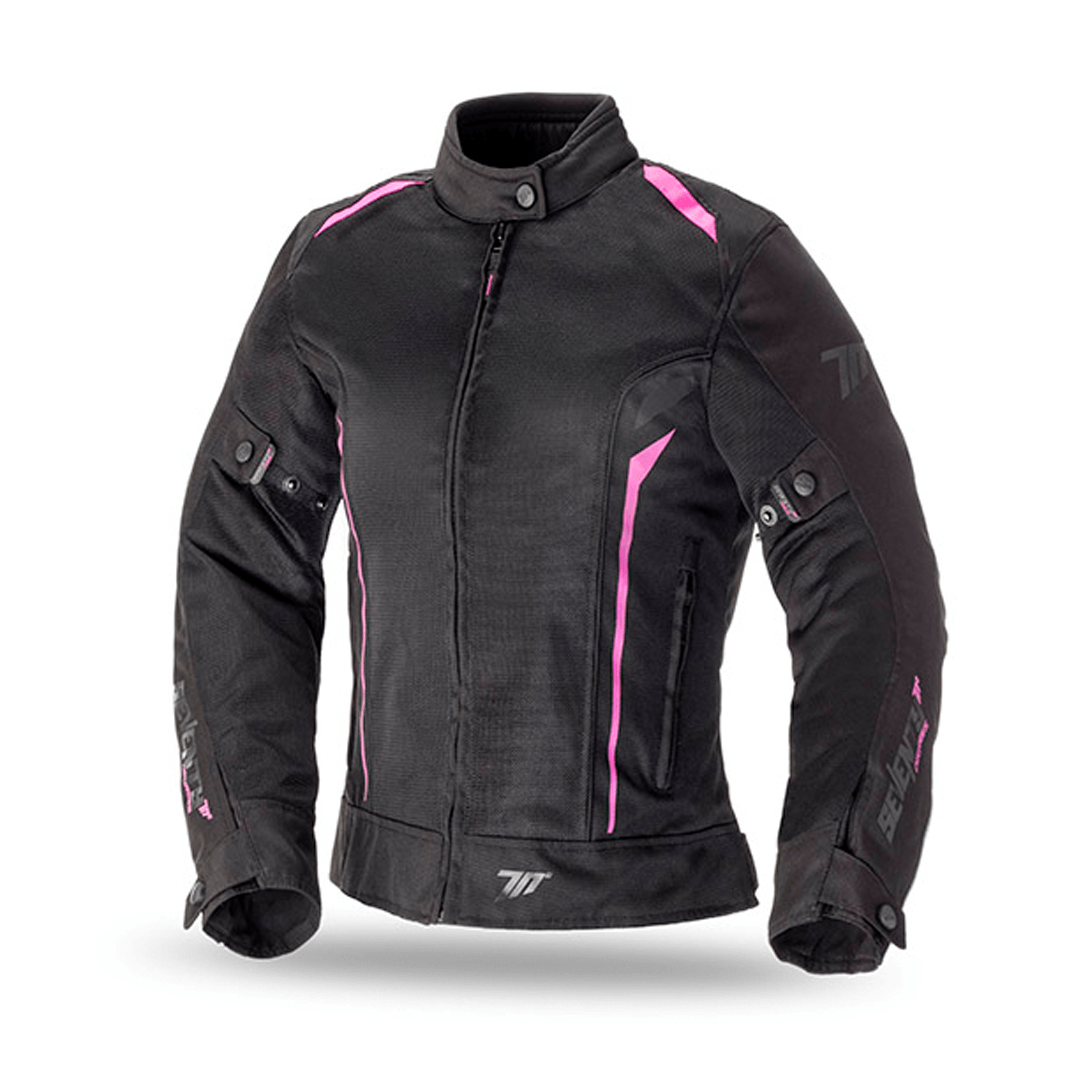 Chaqueta para Moto Mujer Seventy SD-JT36 Touring Negro/Rosa - XS