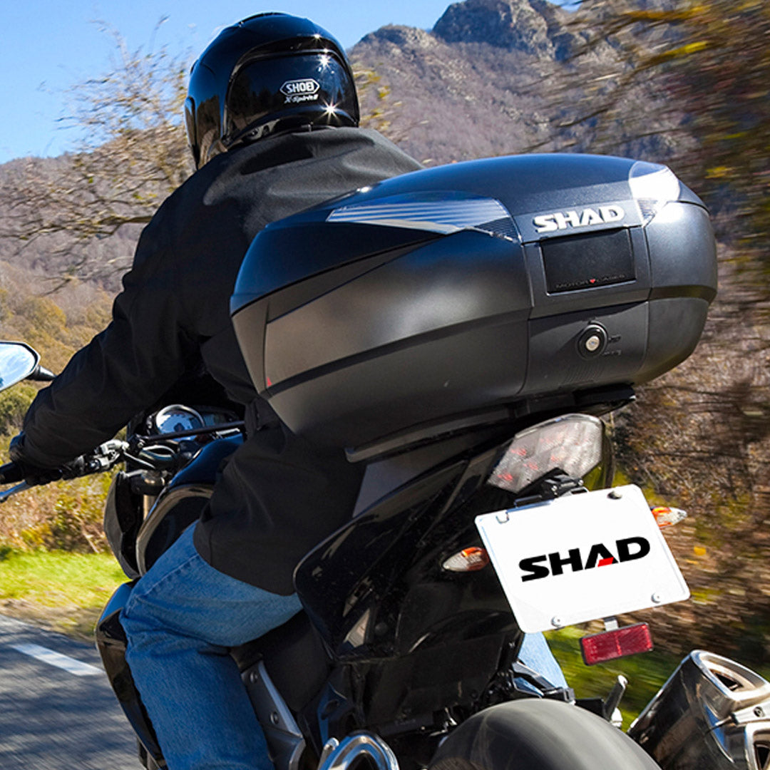 Maleta para Moto Shad Top-Case SH-48 Carbón + Respaldo – Bikesport Chile