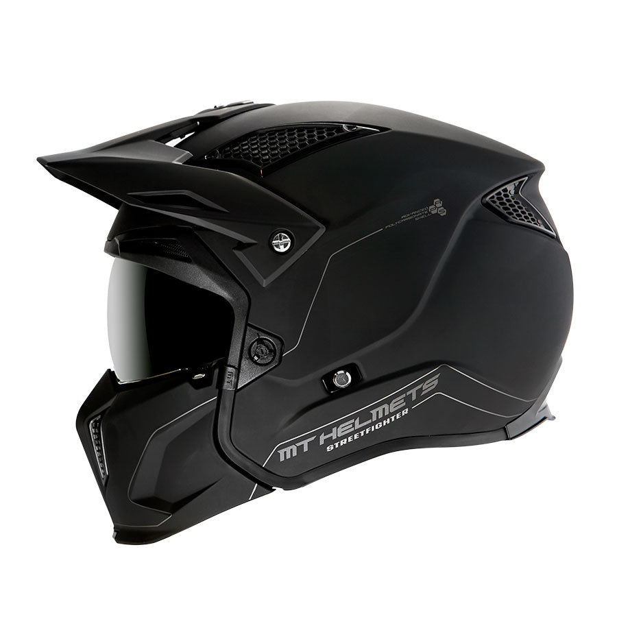 Casco de Moto MT Helmets StreetFighter SV Solid A1 Negro Mate – Bikesport  Chile