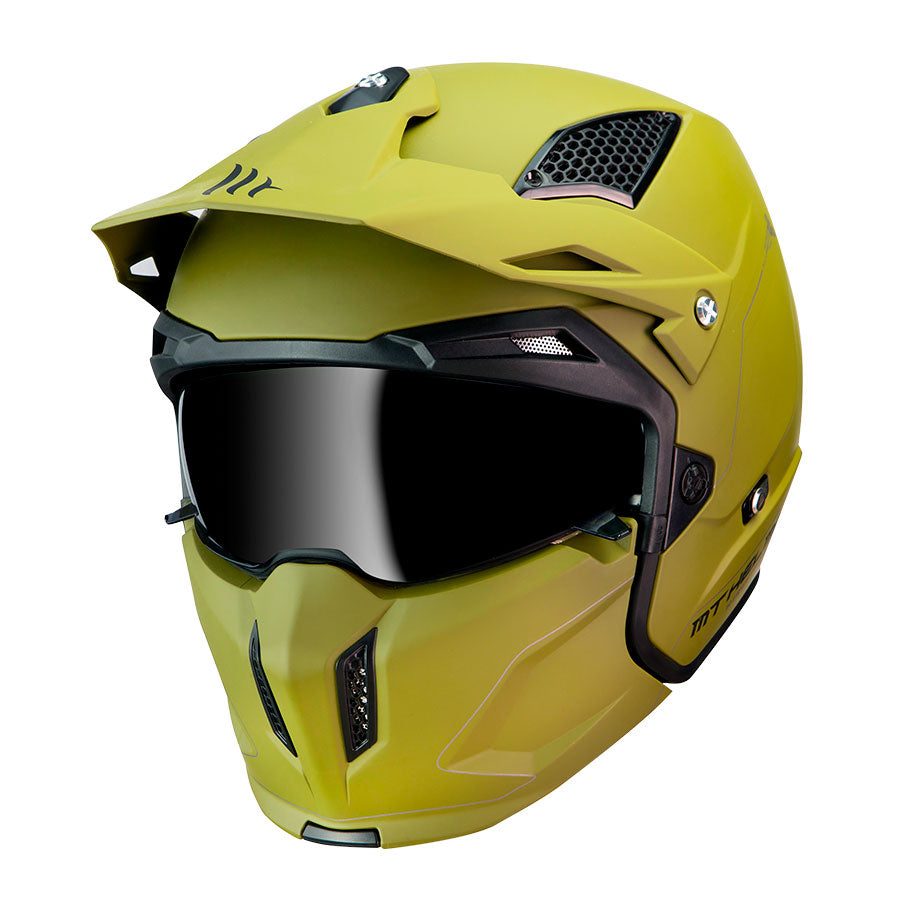 Casco de Moto MT Helmets StreetFighter SV Solid A6 Verde Mate Bikesport Chile