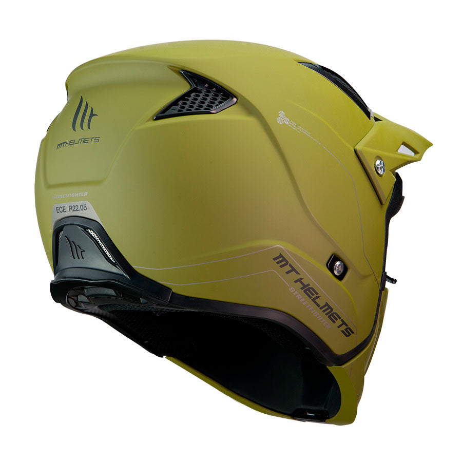 MT HELMETS, STREETFIGHTER, VERDE MATE