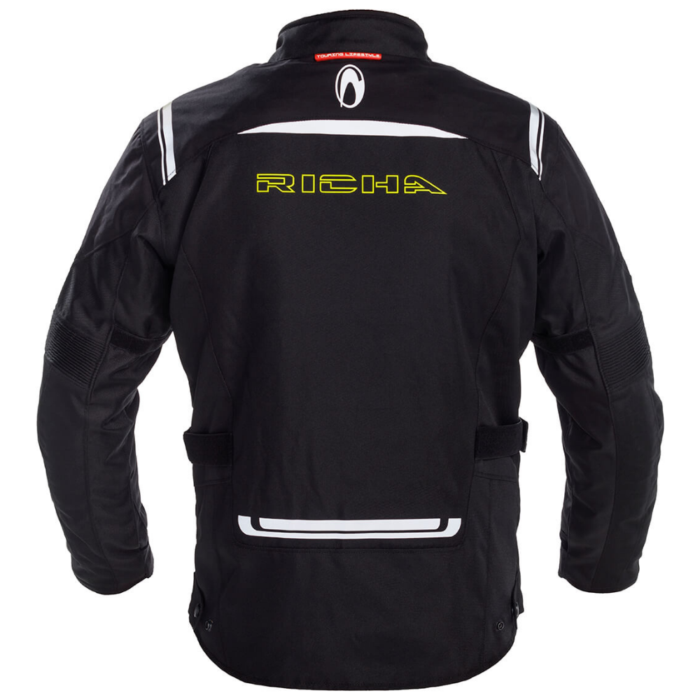  Richa Rain Warrior Impermeable Moto Moto Sobre Chaqueta - Negro  M : Automotriz