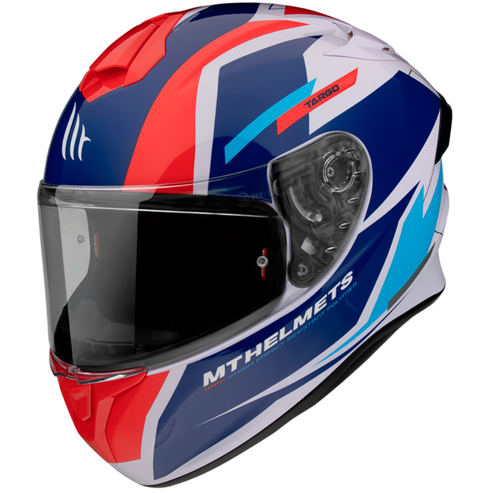 Casco de Moto MT Helmets Targo Pro Sound D15 Rojo Perla Brillo - S
