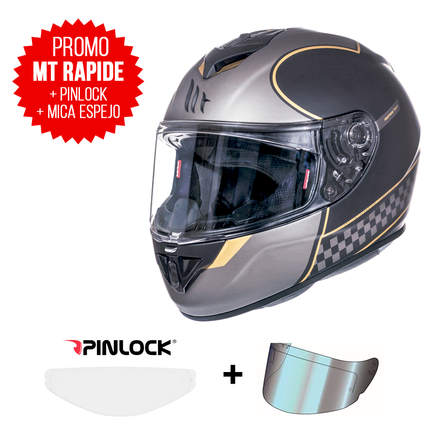 Promo MT Rapide «Revival A1» Negro Mate + Pinlock