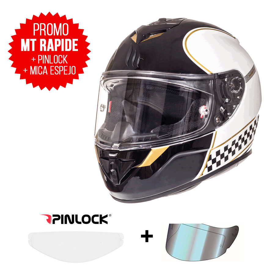 Promo MT Rapide Revival B1 Blanco perla Brillo Pinlock Bikesport Chile