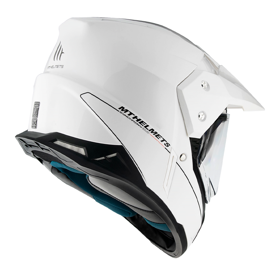 Casco de Moto MT Helmets - Synchrony Duo Sport Solid Blanco Perla Brillo