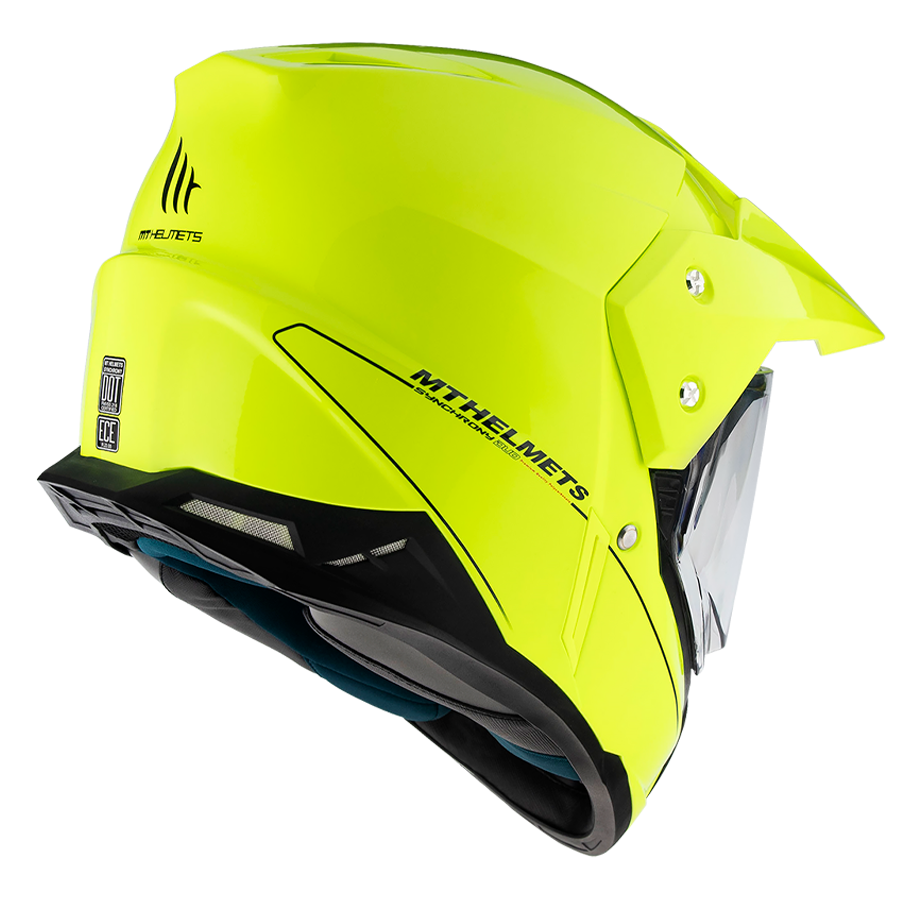 Casco de Moto MT Helmets - Synchrony Duo Solid Amarillo Fluor